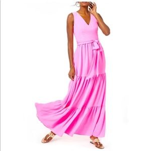 Lilly Pulitzer Maurine Maxi Dress Hot Pink. Like New. Size 10
